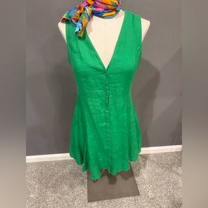 Elegant Green Sleeveless Dress